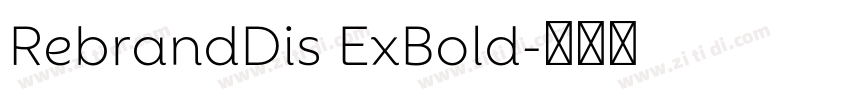 RebrandDis ExBold字体转换 RebrandDis ExBold字体转换